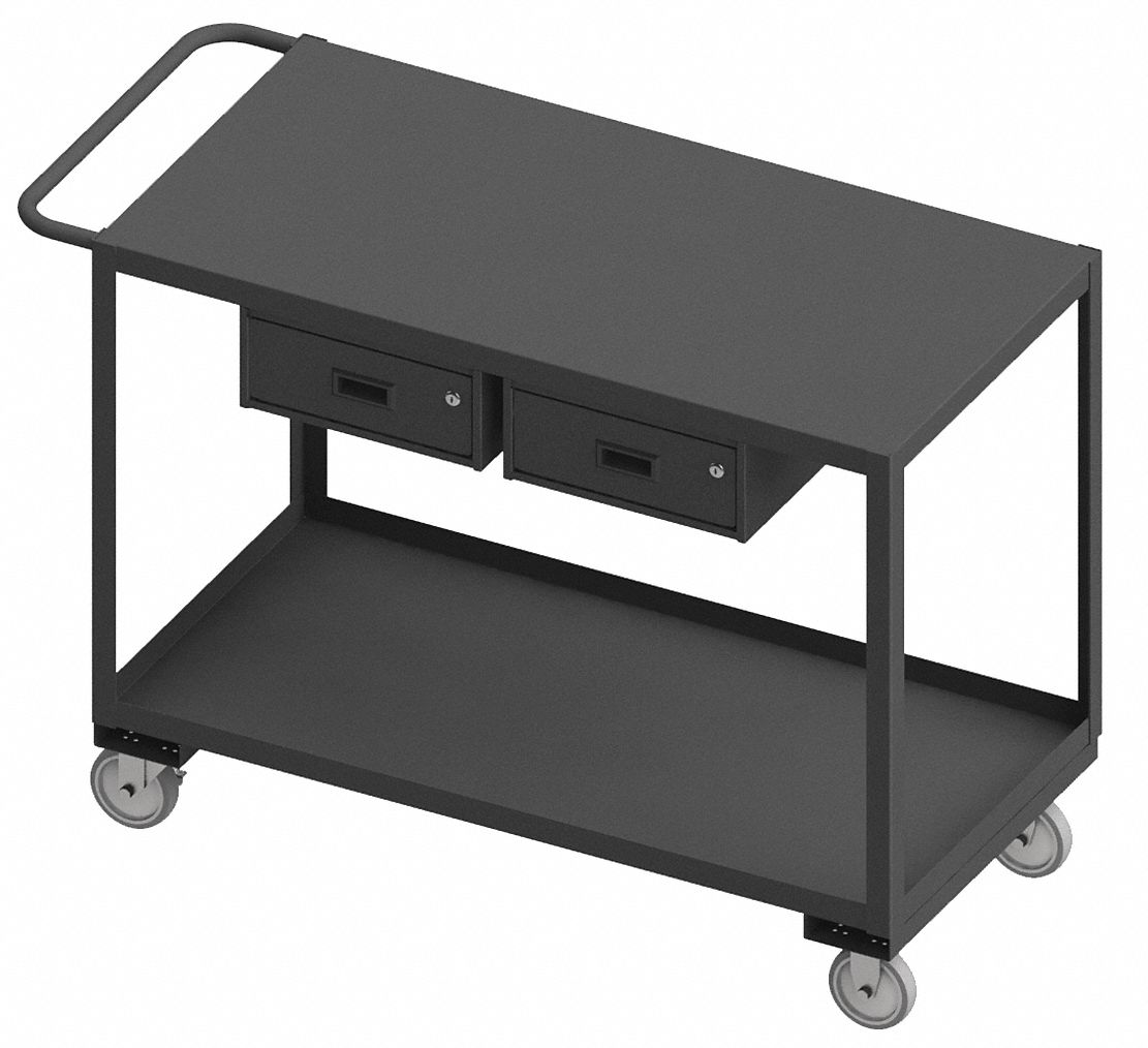 GENERAL PURPOSE STEEL MOBILE WORKSTATION, 1,200 LB LOAD CAPACITY, 48 IN X 24 IN, STEEL