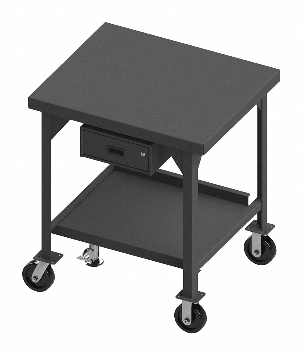 Workbench: Fixed Ht, Steel, 48 in x 30 in, 3, 000 lb Overall Load Capacity