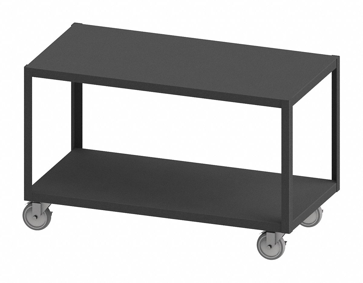 Work Table: Fixed Ht, Steel, 72 in x 30 in, 1, 200 lb Overall Load Capacity