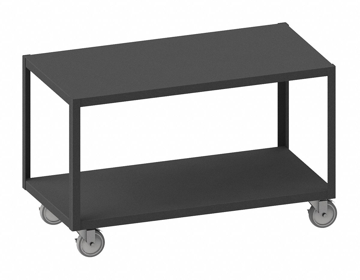 Work Table: Fixed Ht, Steel, 48 in x 24 in, 1, 200 lb Overall Load Capacity