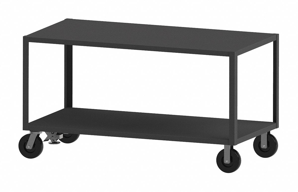 Work Table: Fixed Ht, Steel, 30 3/8 in x 72 3/8 in, 5, 600 lb Overall Load Capacity