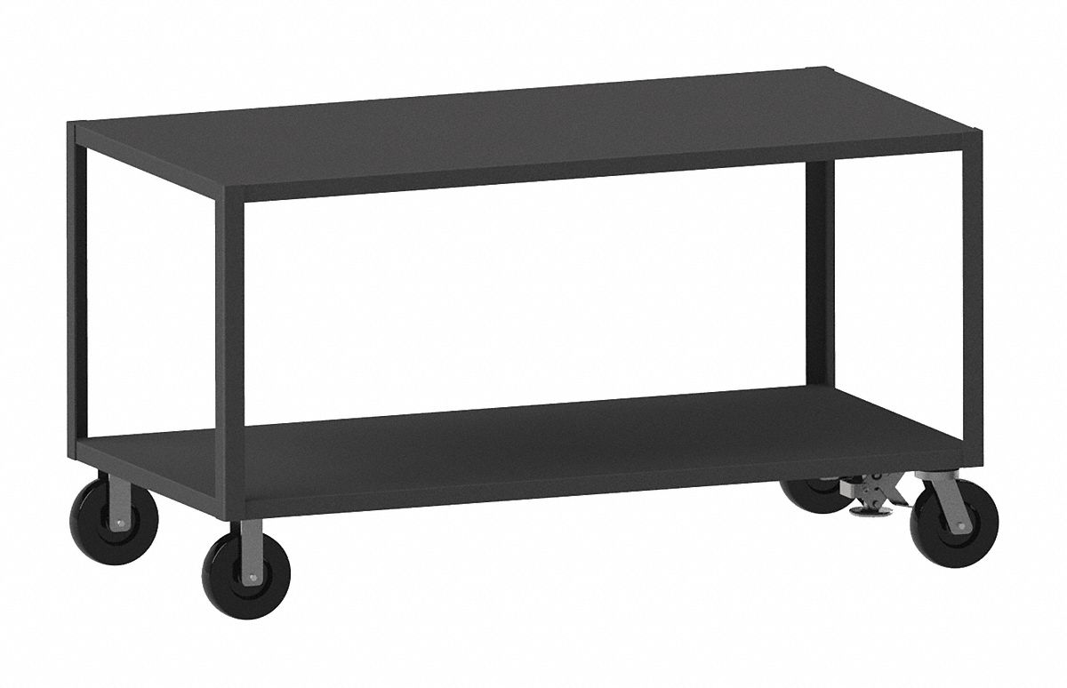 Work Table: Fixed Ht, Steel, 36 3/8 in x 72 3/8 in, 5, 600 lb Overall Load Capacity