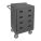 MOBILE CABINET WORKBENCH, 24 IN X 18 IN, STEEL, 1,200 LB OVERALL LOAD CAPACITY, GREY