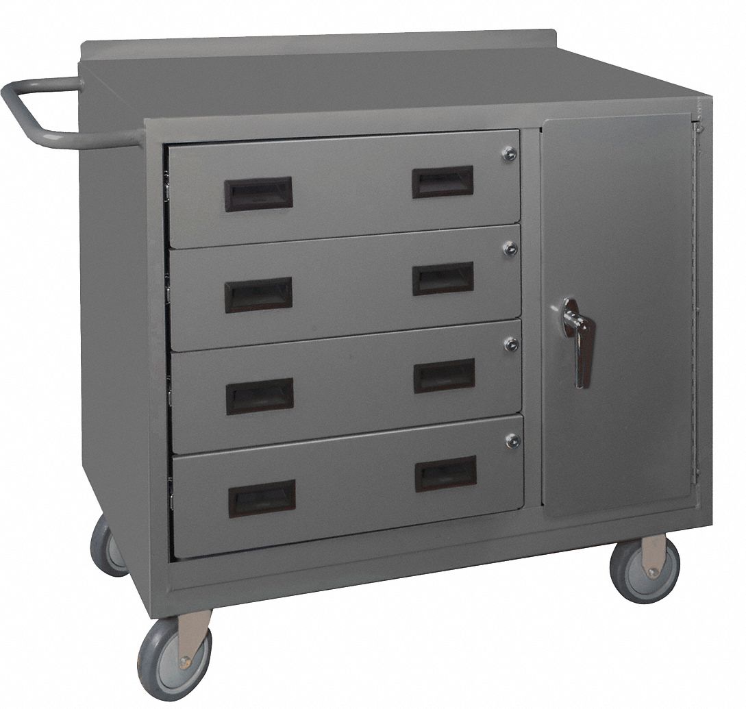 MOBILE CABINET,GRAY,18L X 36-1/2