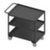 Utility Carts with Lipped & Single-Side Flush Metal Shelves