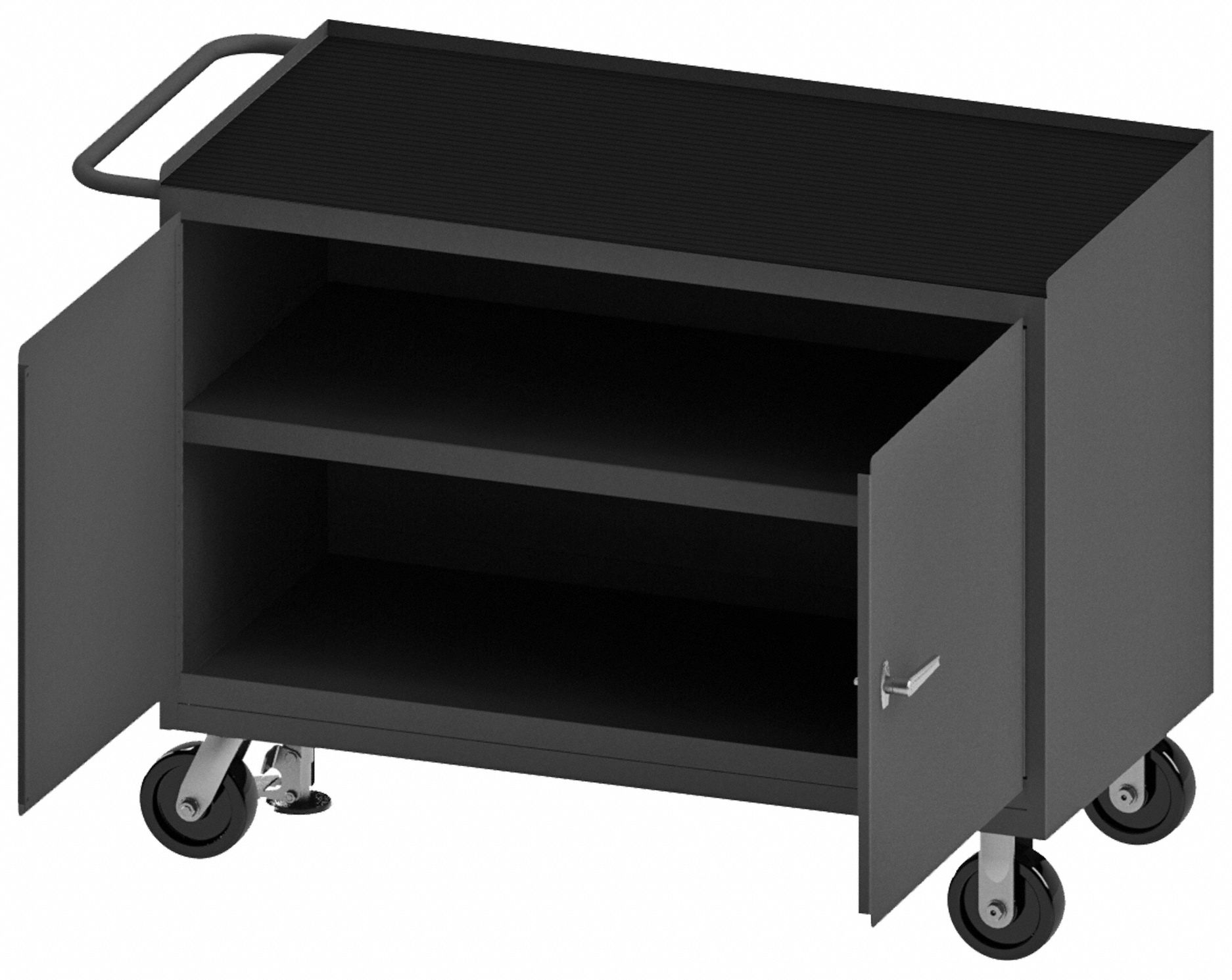 ARMOIRE ETABLI MOBILE, TAPIS CAOUTCHOUC