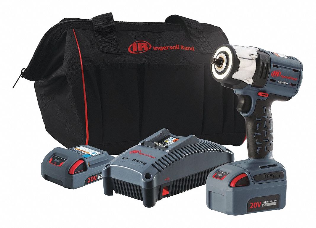 CORDLESS IMPACT WRENCH KIT, 20V, PISTOL GRIP, ⅜ IN SOCKET RING, 550 FT-LB