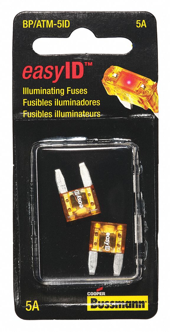 Automotive Fuse: ATM-ID Series, Fast-Acting, 5 A, 32 V DC, Indicating, 2 PK