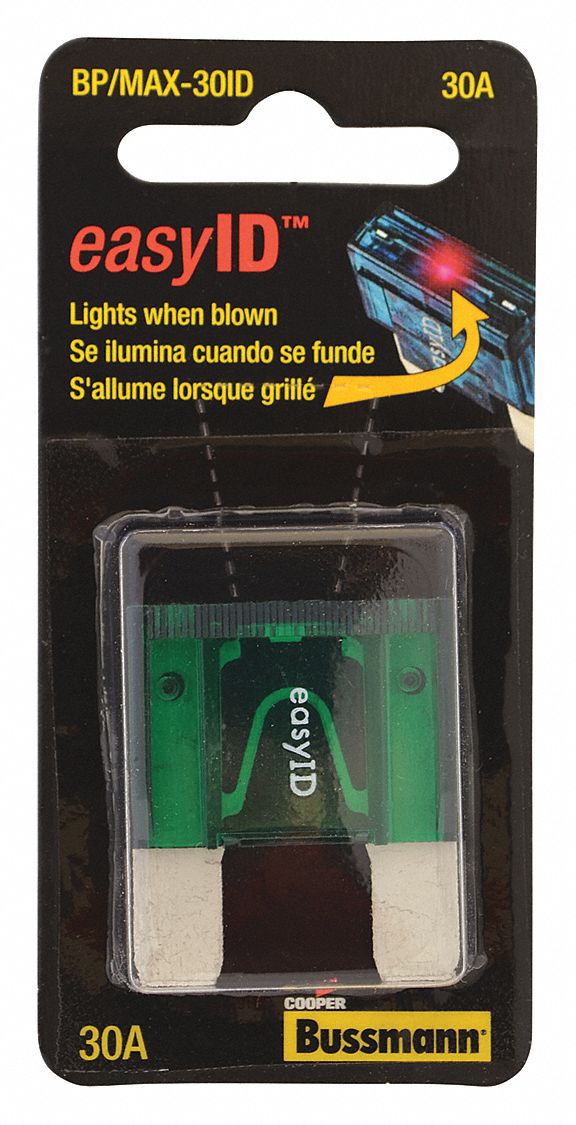 Automotive Fuse: MAX-ID Series, Fast-Acting, 30 A, 32 V DC, Indicating
