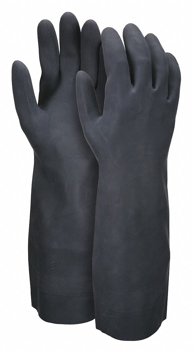 MCR SAFETY Chemical Resistant Gloves, S, Glove Materials Neoprene, 1 PR