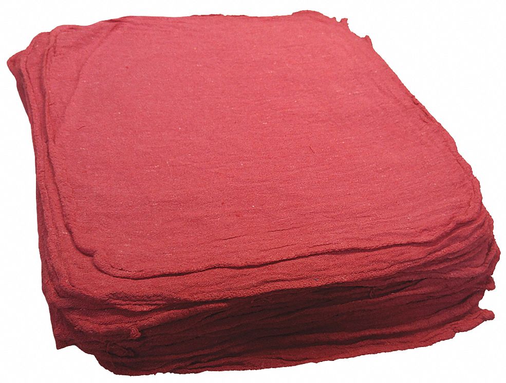 ABILITY ONE Shop Towel, Shop Towel, Red, 15 in x 15 in, PK 500 52DD36