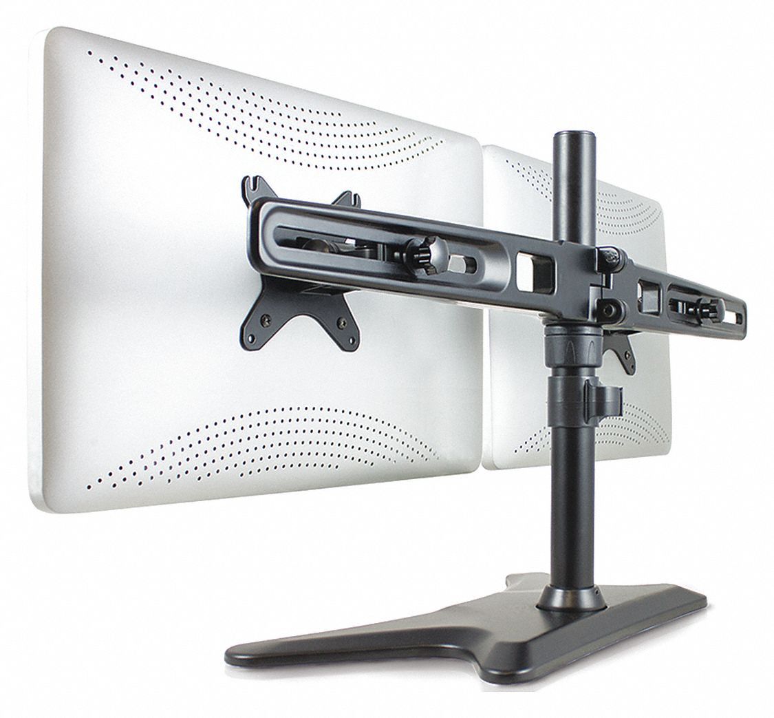 DOUBLESIGHT Fixed Dual Monitor Stand For Use With Computer Monitor