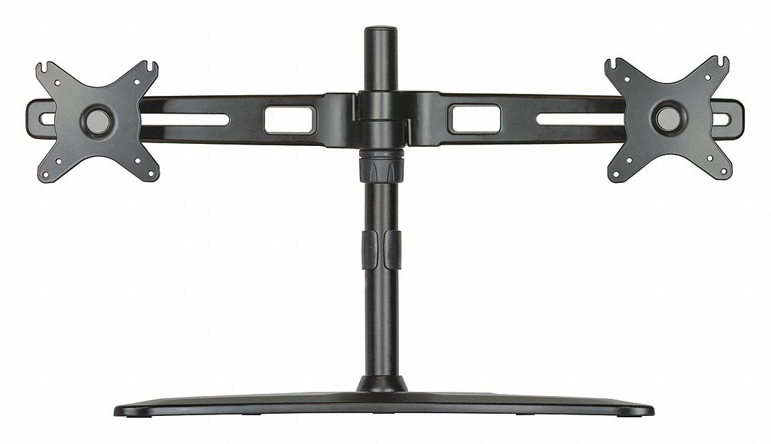 Dual Monitor Stand: Fixed, 40 lb Load Capacity, Computer Monitor/Television