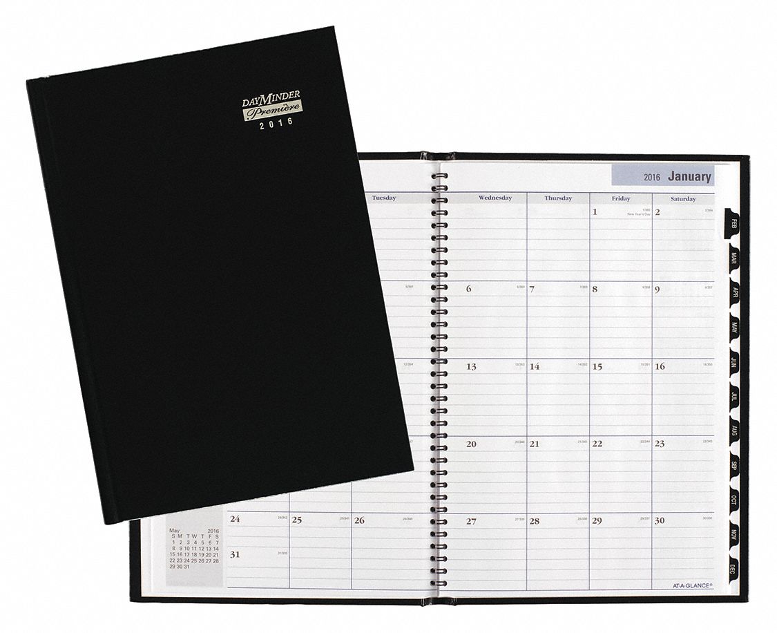 AT-A-GLANCE, 7-7/8 in x 11-7/8 in Sheet Size, Monthly, Planner - 52DN37 ...