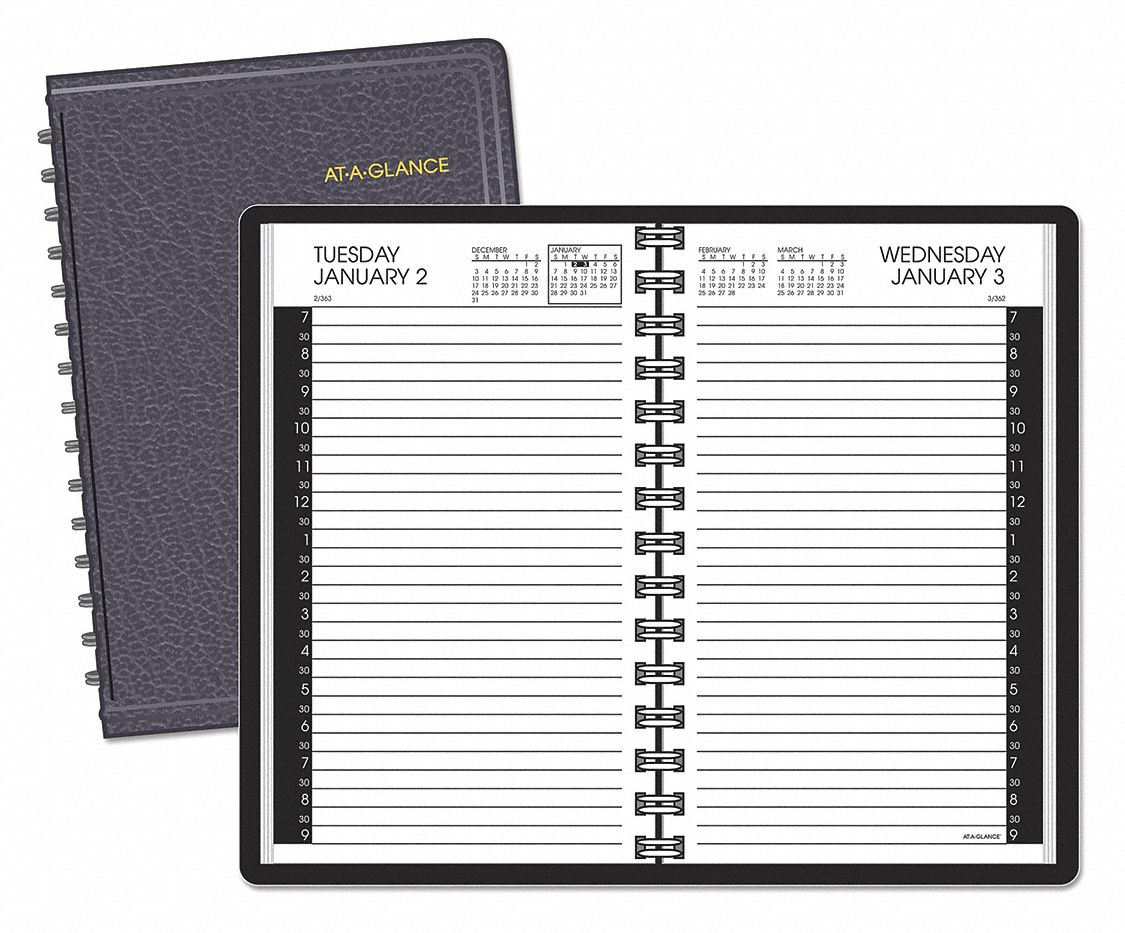 At-a-glance, 4-7 8 X 8 In Sheet Size, One Day Per Page, Planner 