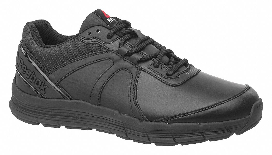 REEBOK Athletic Shoe, 8-1/2, M, Men's, Black, Plain Toe Type, 1 PR ...