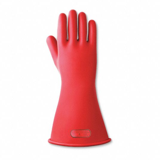 ANSELL Electrical Insulating Gloves, Voltage Class Class 0, Red, 1000V ...