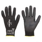 COATED GLOVES, L (9), ANSI CUT LEVEL A4, DIPPED PALM, PUR, SANDY, BLACK