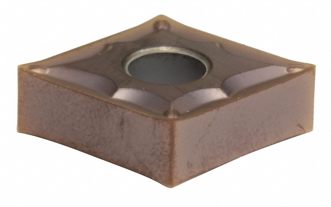 Diamond Turning Insert: CNMG Insert, Neutral, 3/16 in Thick, 1/32 in Corner Radius, AC6040M