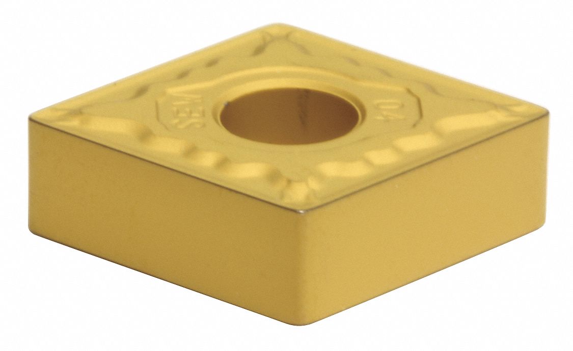 Diamond Turning Insert: CNMG Insert, Neutral, 3/16 in Thick, 1/32 in Corner Radius, AC830P