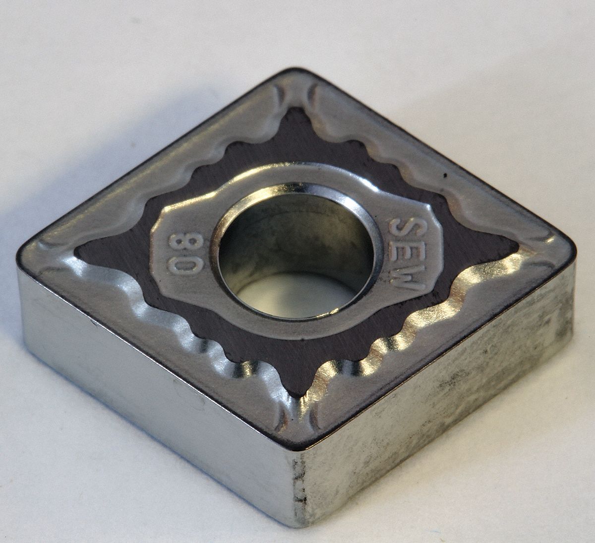 Diamond Turning Insert: CNMG Insert, Neutral, 3/16 in Thick, 1/32 in Corner Radius, T1500A