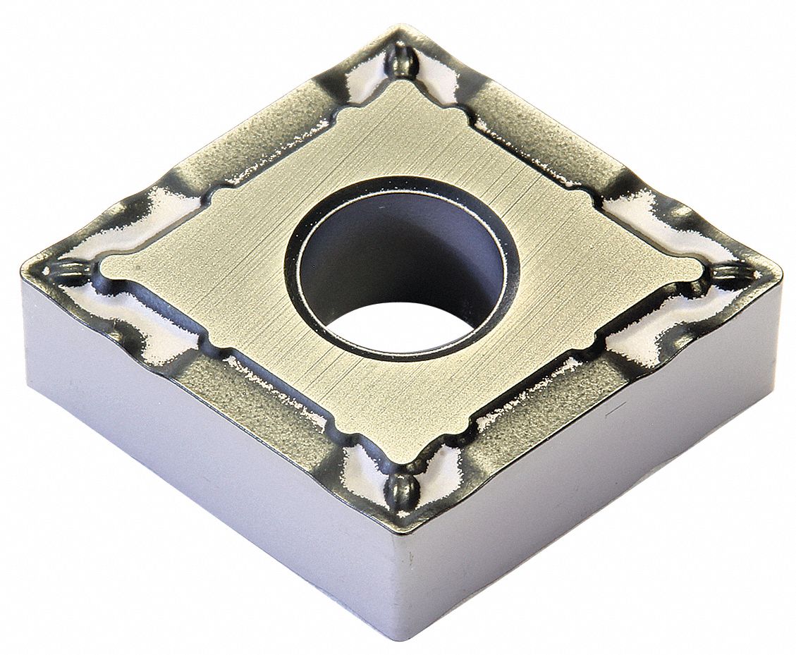 Diamond Turning Insert: CNMG Insert, Neutral, 3/16 in Thick, 1/32 in Corner Radius, AC8025P