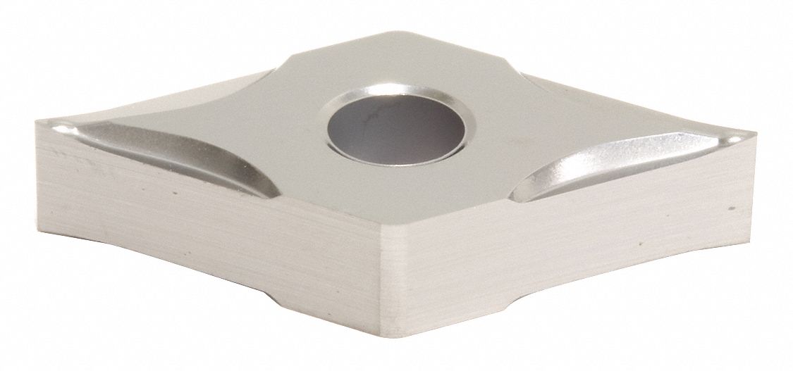 Diamond Turning Insert: DNGG Insert, Neutral, 3/16 in Thick, 1/64 in Corner Radius, H1