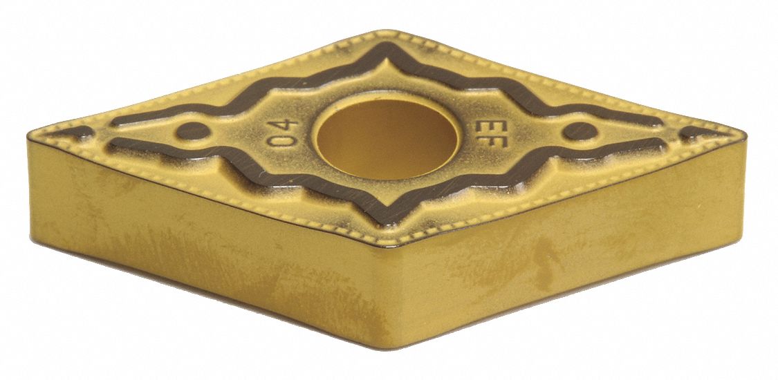 Diamond Turning Insert: DNMG Insert, Neutral, 3/16 in Thick, 1/32 in Corner Radius, AC6030M