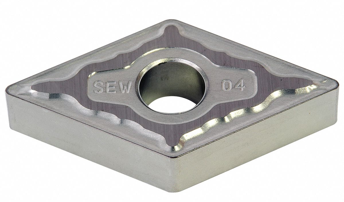 Diamond Turning Insert: DNMG Insert, Neutral, 3/16 in Thick, 1/32 in Corner Radius, T1500A