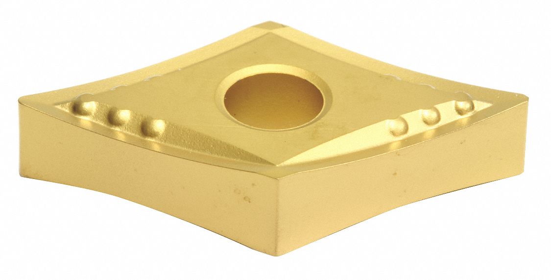Diamond Turning Insert: DNMG Insert, Neutral, 3/16 in Thick, 1/32 in Corner Radius, AC6040M