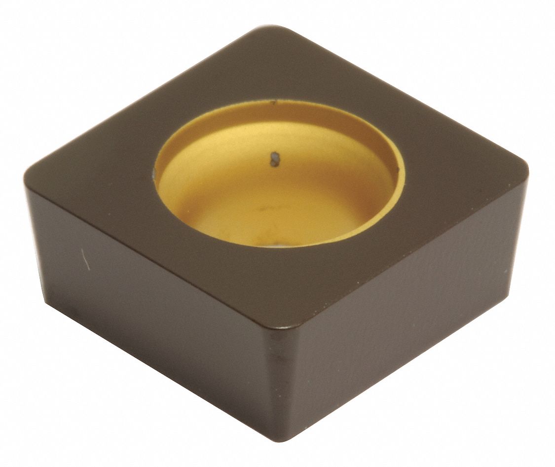 Square Turning Insert: 1/2 in Inscribed Circle, Neutral, 1/32 in Corner Radius, Al203+TiCN
