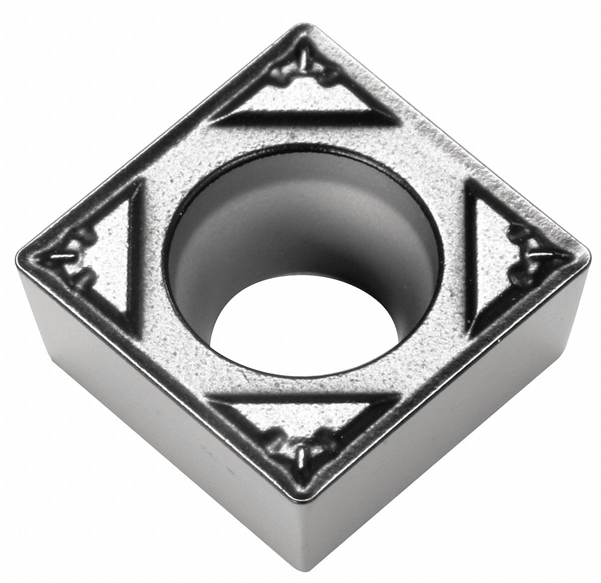 Square Turning Insert: 3/8 in Inscribed Circle, Neutral, 1/32 in Corner Radius, SCMT Insert