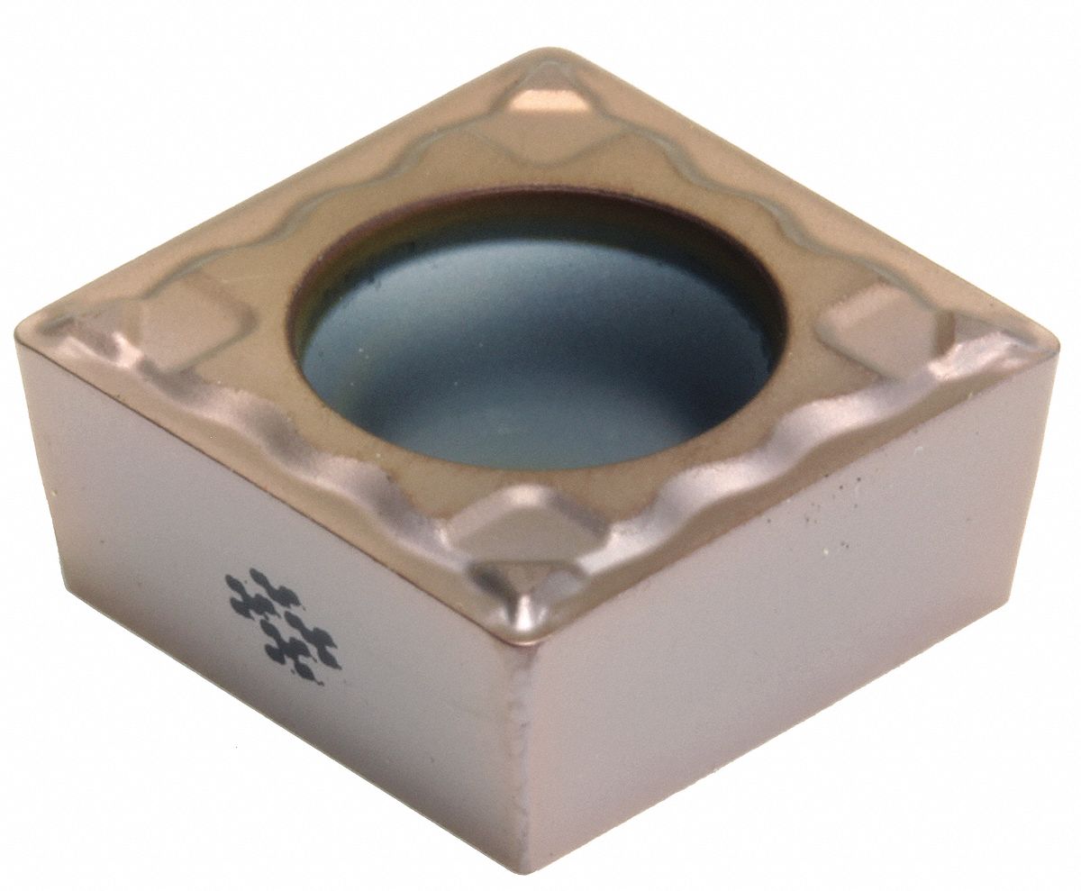 Square Turning Insert: 3/8 in Inscribed Circle, Neutral, 1/64 in Corner Radius, SCMT Insert