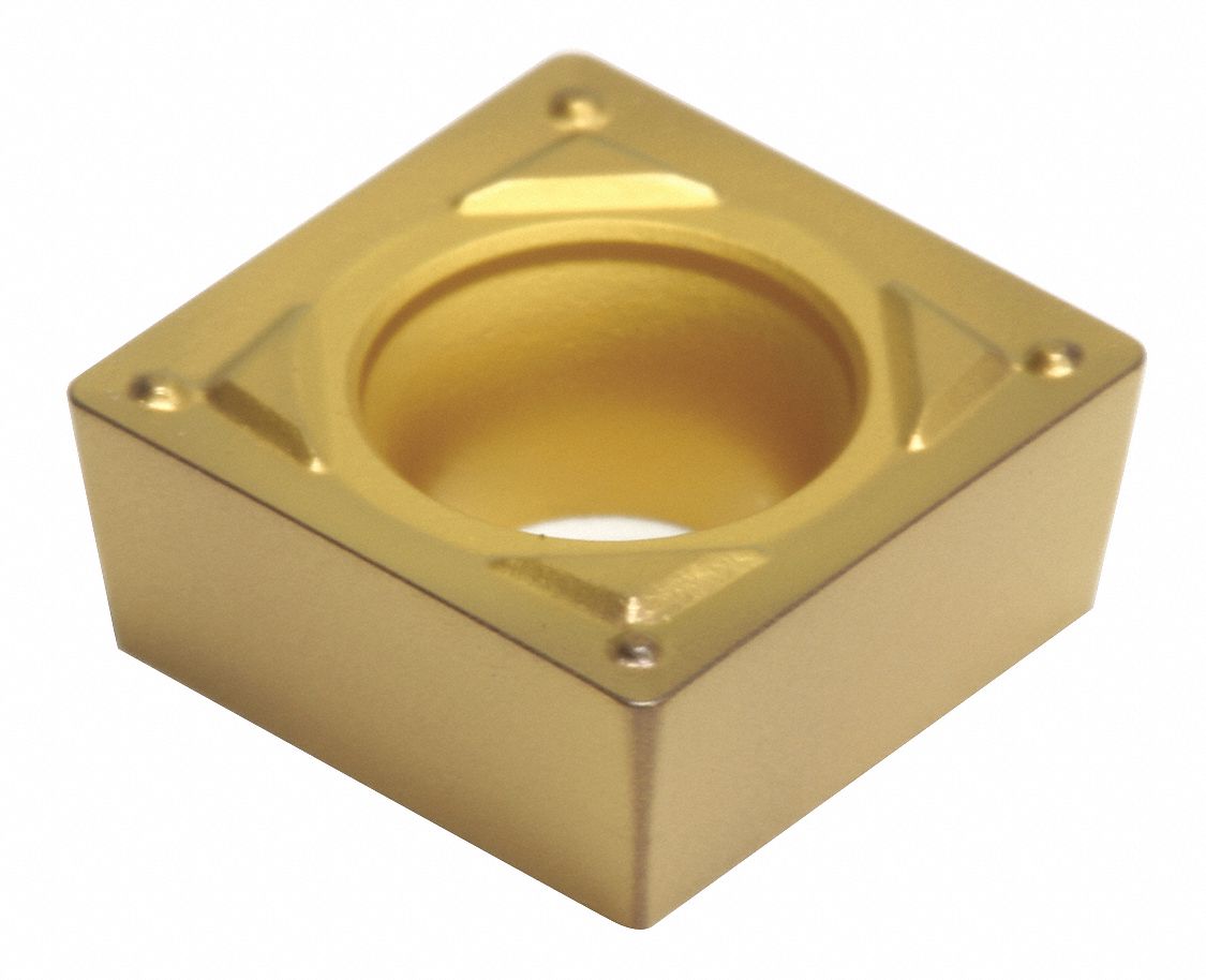 Square Turning Insert: 1/2 in Inscribed Circle, Neutral, 1/32 in Corner Radius, Al203+TiCN