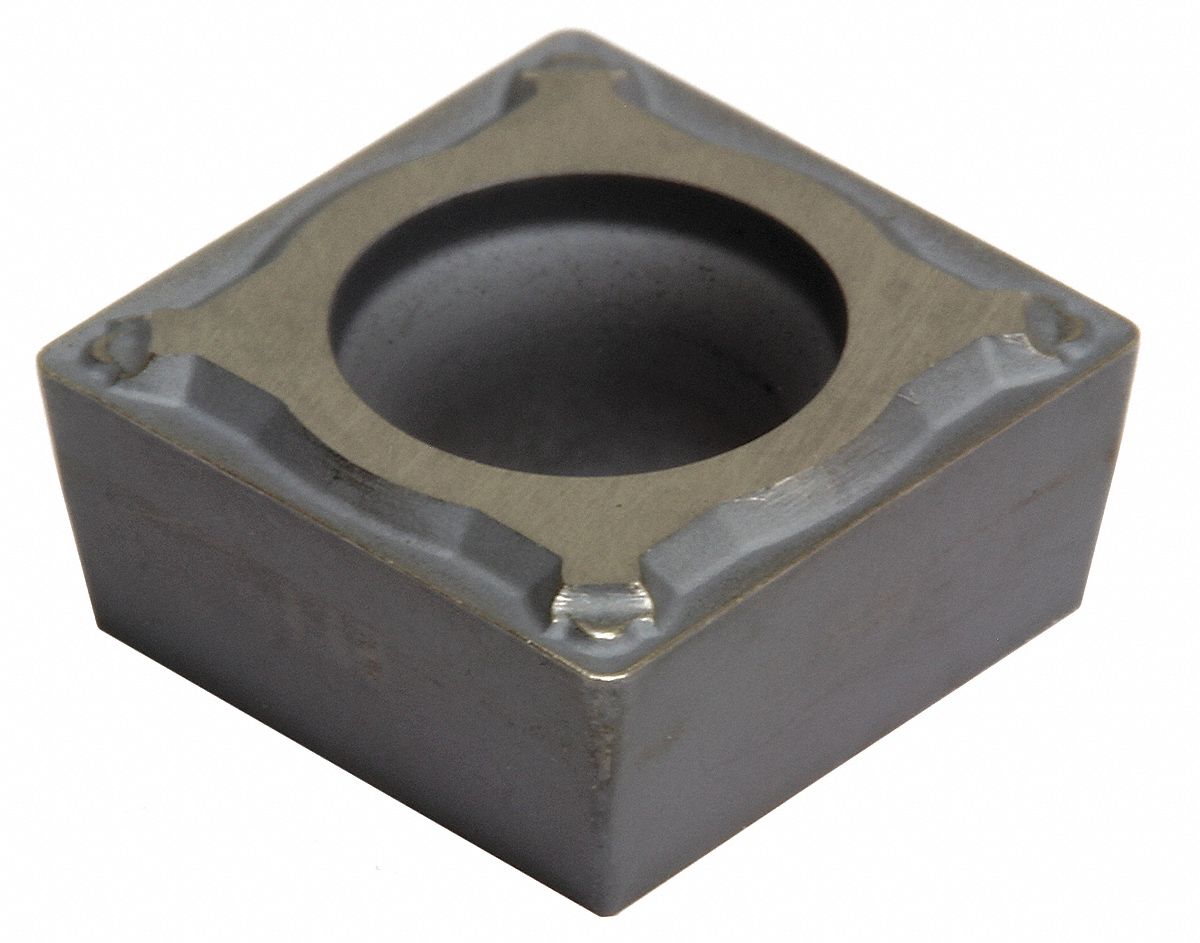 Square Turning Insert: 3/8 in Inscribed Circle, Neutral, 1/32 in Corner Radius, SCMT Insert