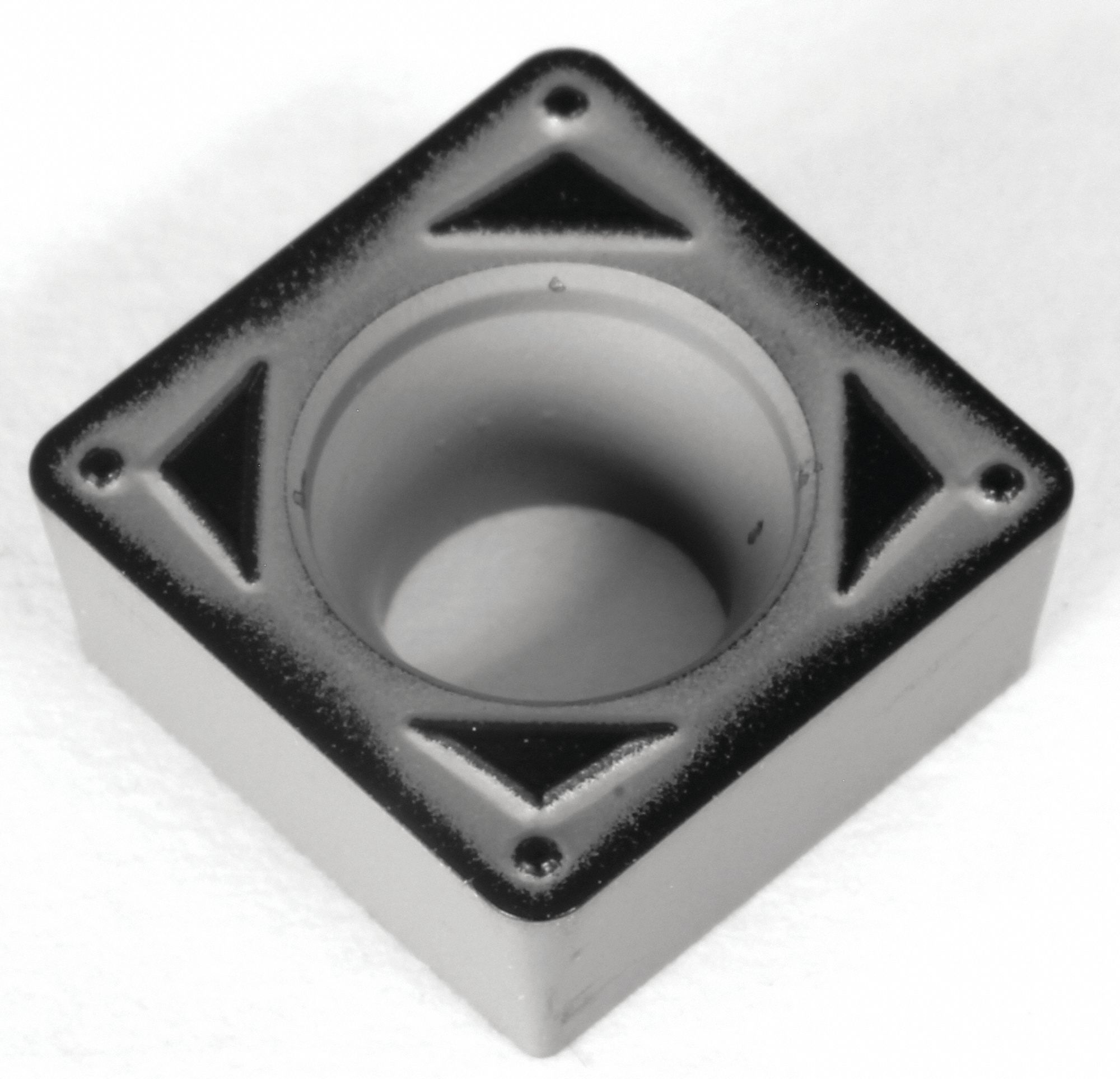 Square Turning Insert: 1/2 in Inscribed Circle, Neutral, 1/32 in Corner Radius, SCMT Insert