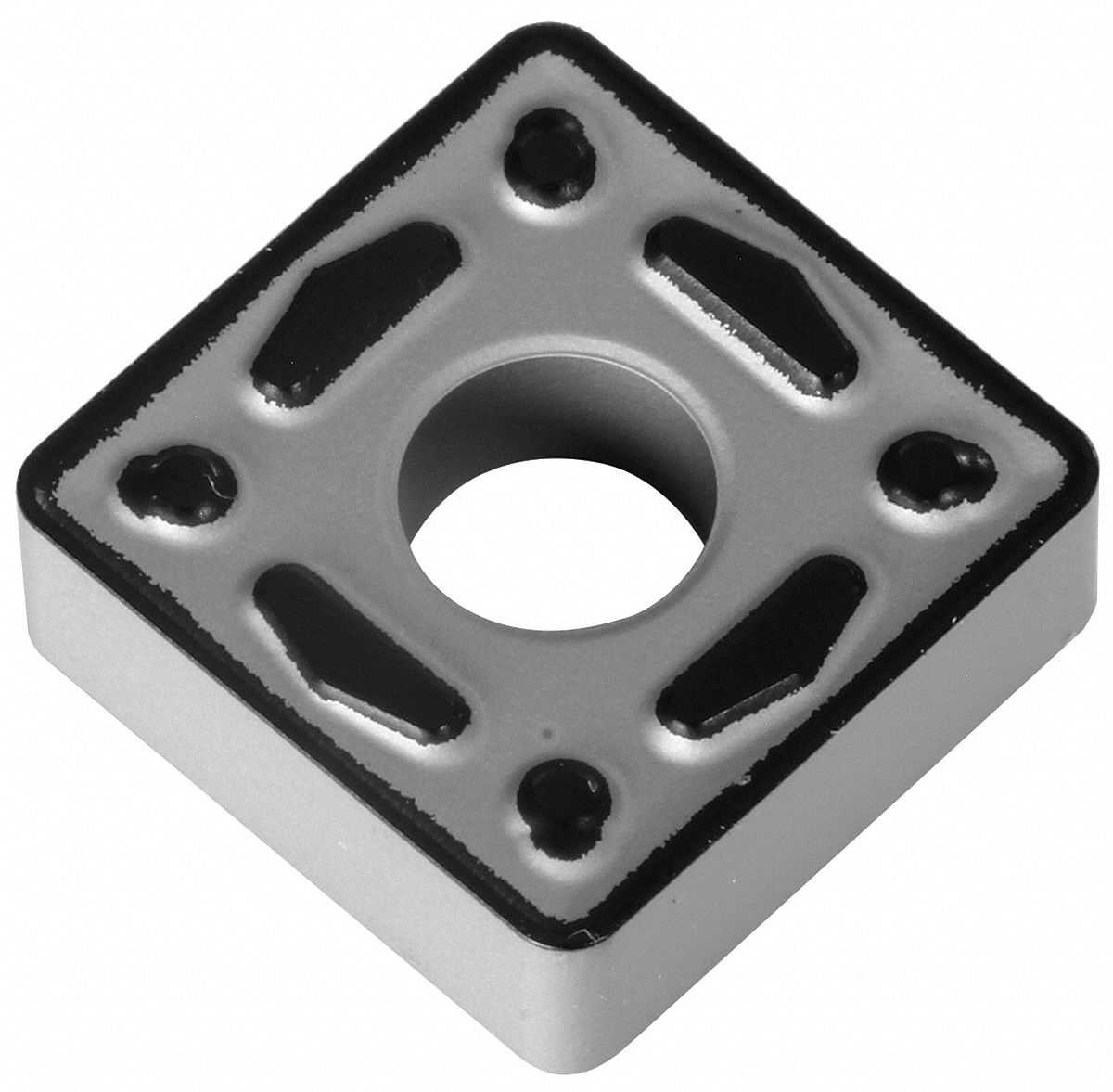 Square Turning Insert: 5/8 in Inscribed Circle, Neutral, 3/64 in Corner Radius, SNMG Insert
