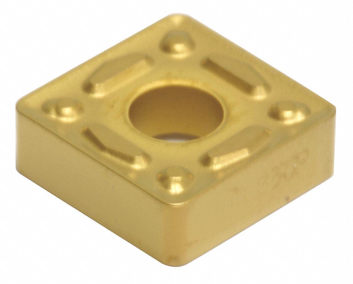 Square Turning Insert: 5/8 in Inscribed Circle, Neutral, 3/64 in Corner Radius, Al203+TiCN