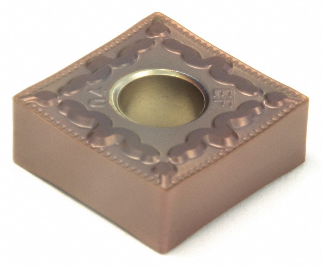 Square Turning Insert: 1/2 in Inscribed Circle, Neutral, 1/64 in Corner Radius, TiAlN+AlCrN
