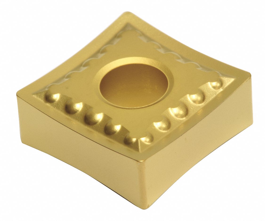 Square Turning Insert: 1/2 in Inscribed Circle, Neutral, 1/32 in Corner Radius, TiAlN+AlCrN