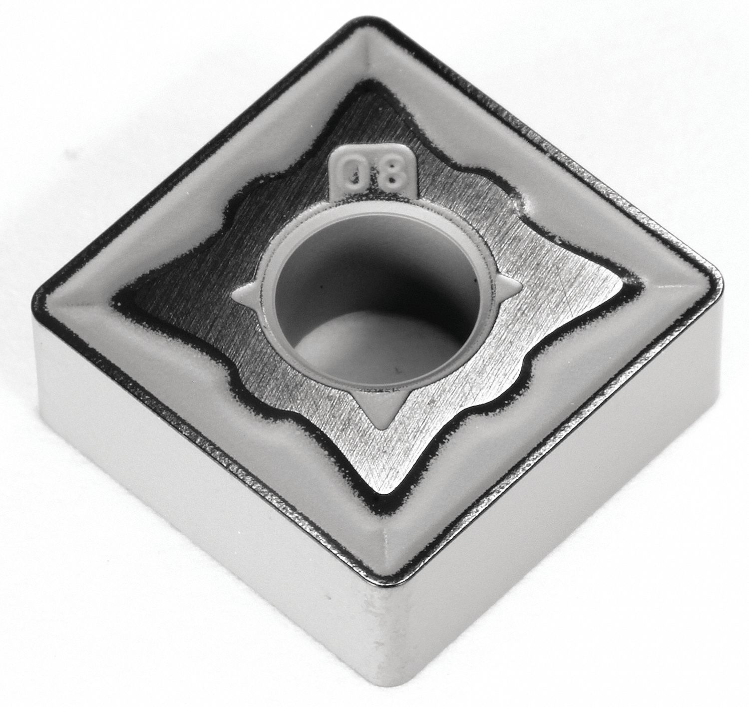 Square Turning Insert: 1 in Inscribed Circle, Neutral, 3/32 in Corner Radius, Absotech