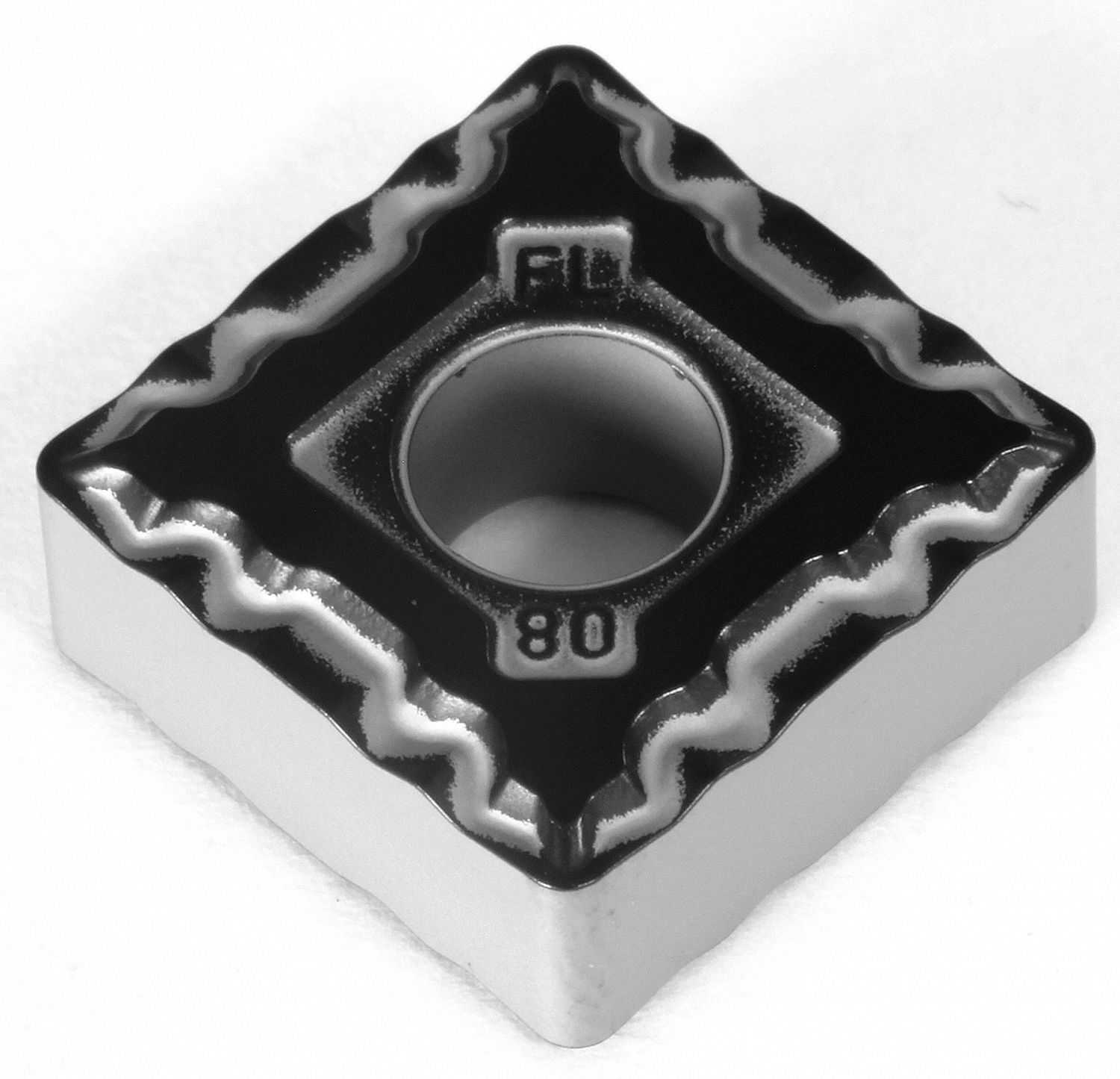 Square Turning Insert: 1/2 in Inscribed Circle, Neutral, 1/32 in Corner Radius, SNMG Insert