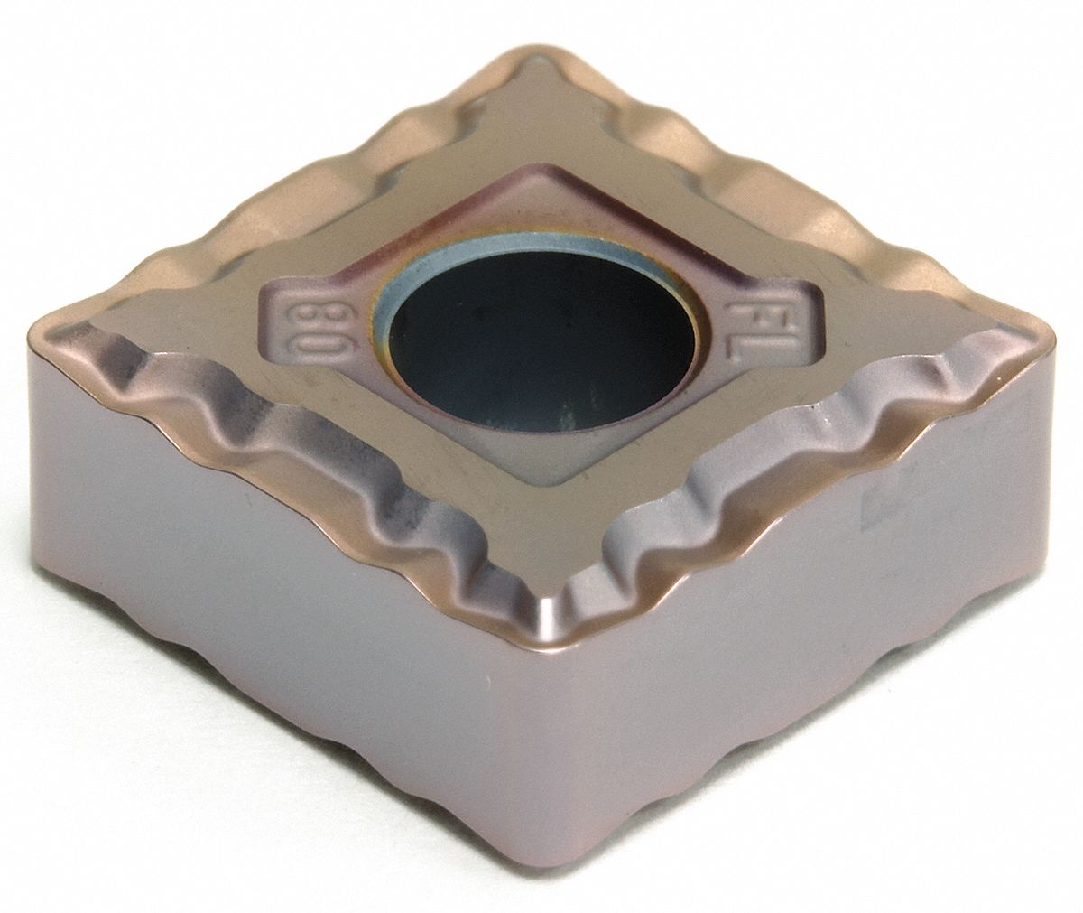 Square Turning Insert: 1/2 in Inscribed Circle, Neutral, 1/32 in Corner Radius, SNMG Insert