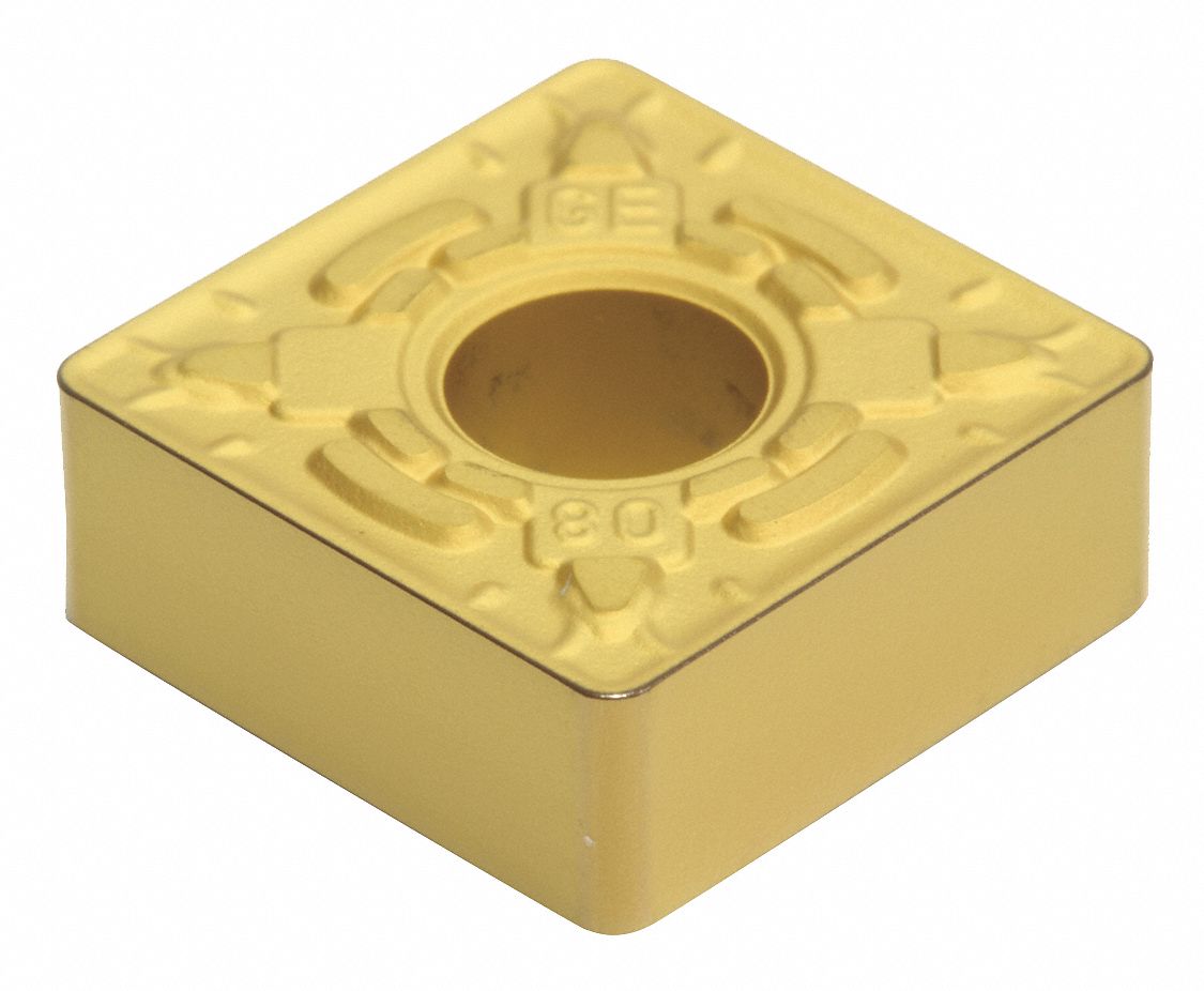 Square Turning Insert: 1/2 in Inscribed Circle, Neutral, 1/16 in Corner Radius, Al203+TiCN