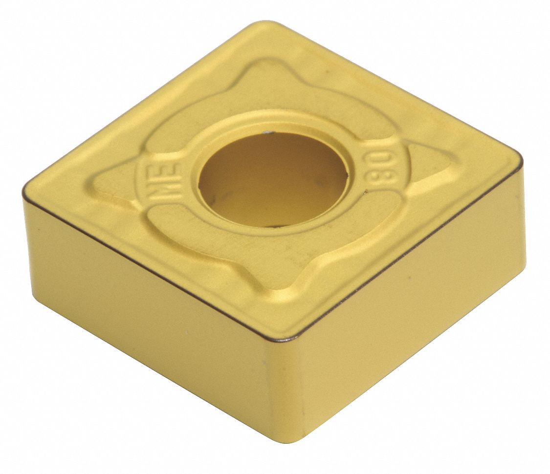 Square Turning Insert: 1 in Inscribed Circle, Neutral, 3/32 in Corner Radius, Al203+TiCN