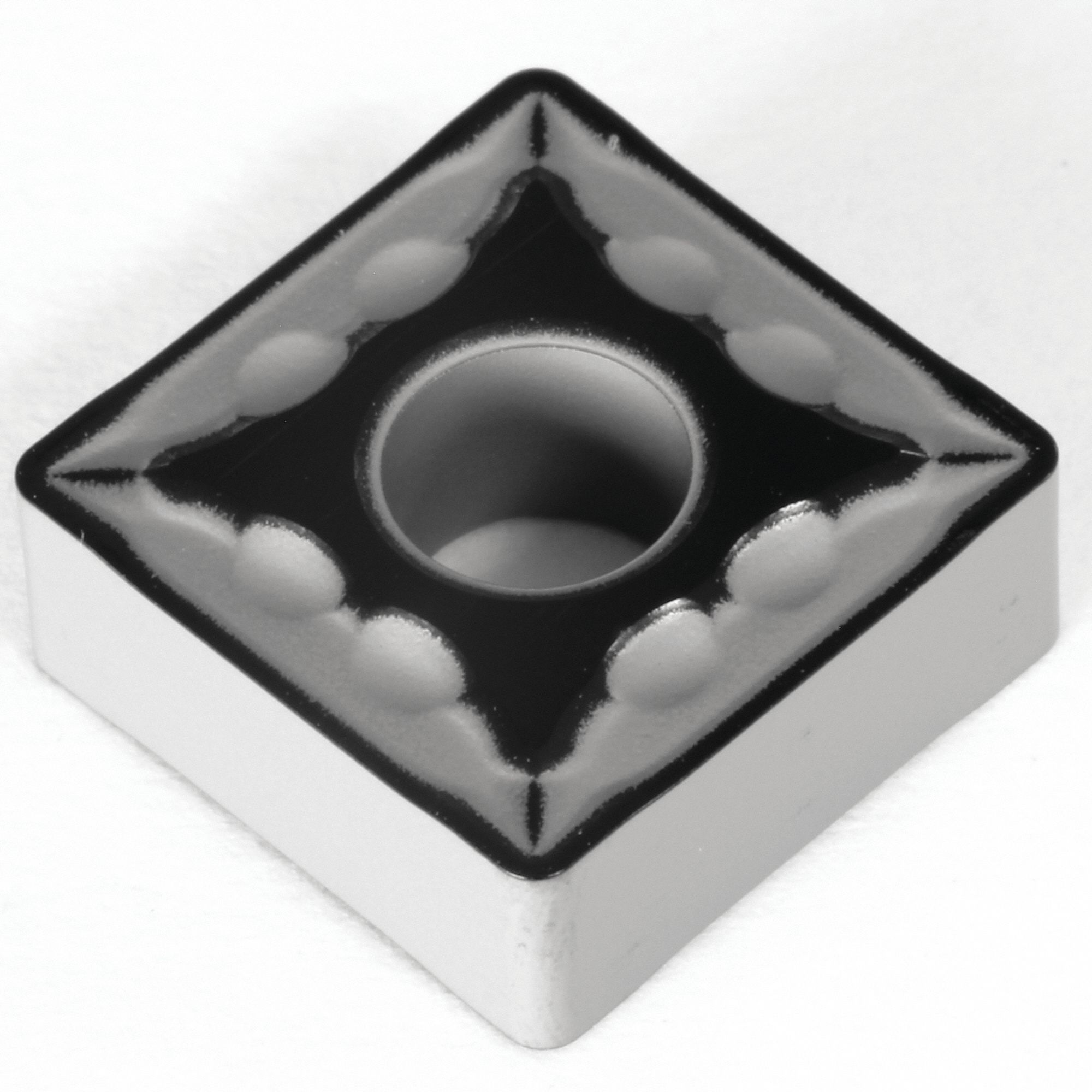 Square Turning Insert: 1 in Inscribed Circle, Neutral, 3/32 in Corner Radius, SNMG Insert