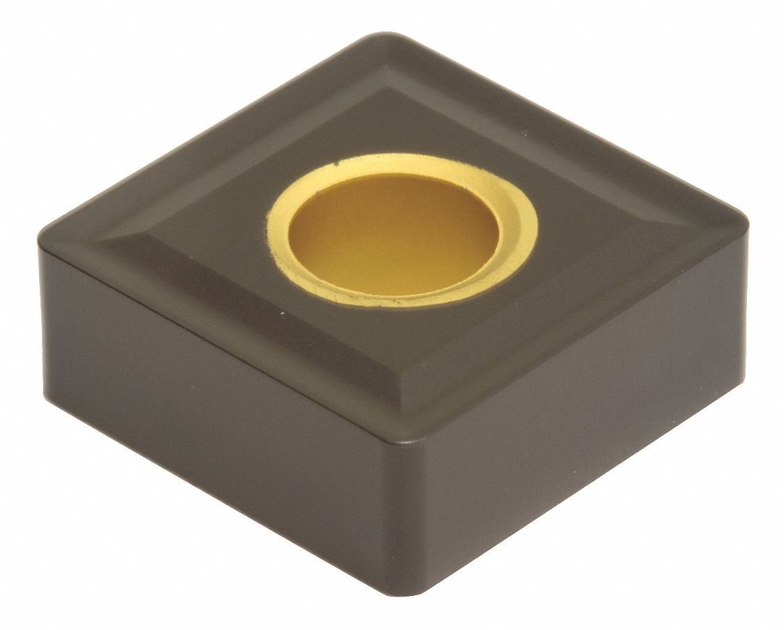 Square Turning Insert: 1/2 in Inscribed Circle, Neutral, 1/16 in Corner Radius, Al203+TiCN