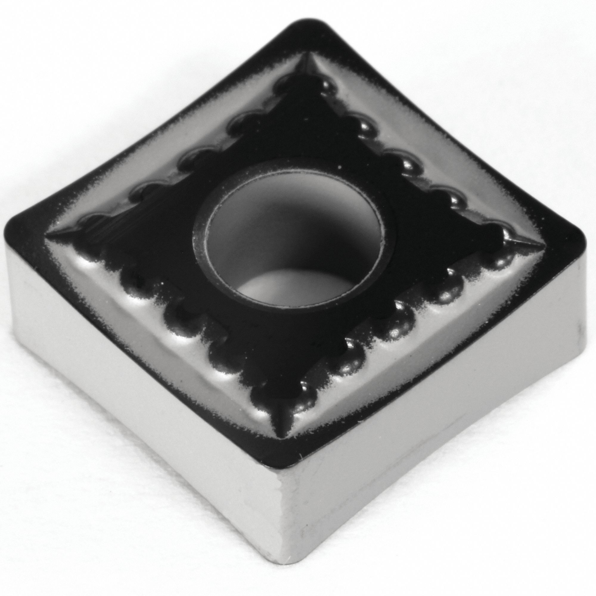 Square Turning Insert: 1/2 in Inscribed Circle, Neutral, 1/32 in Corner Radius, SNMG Insert