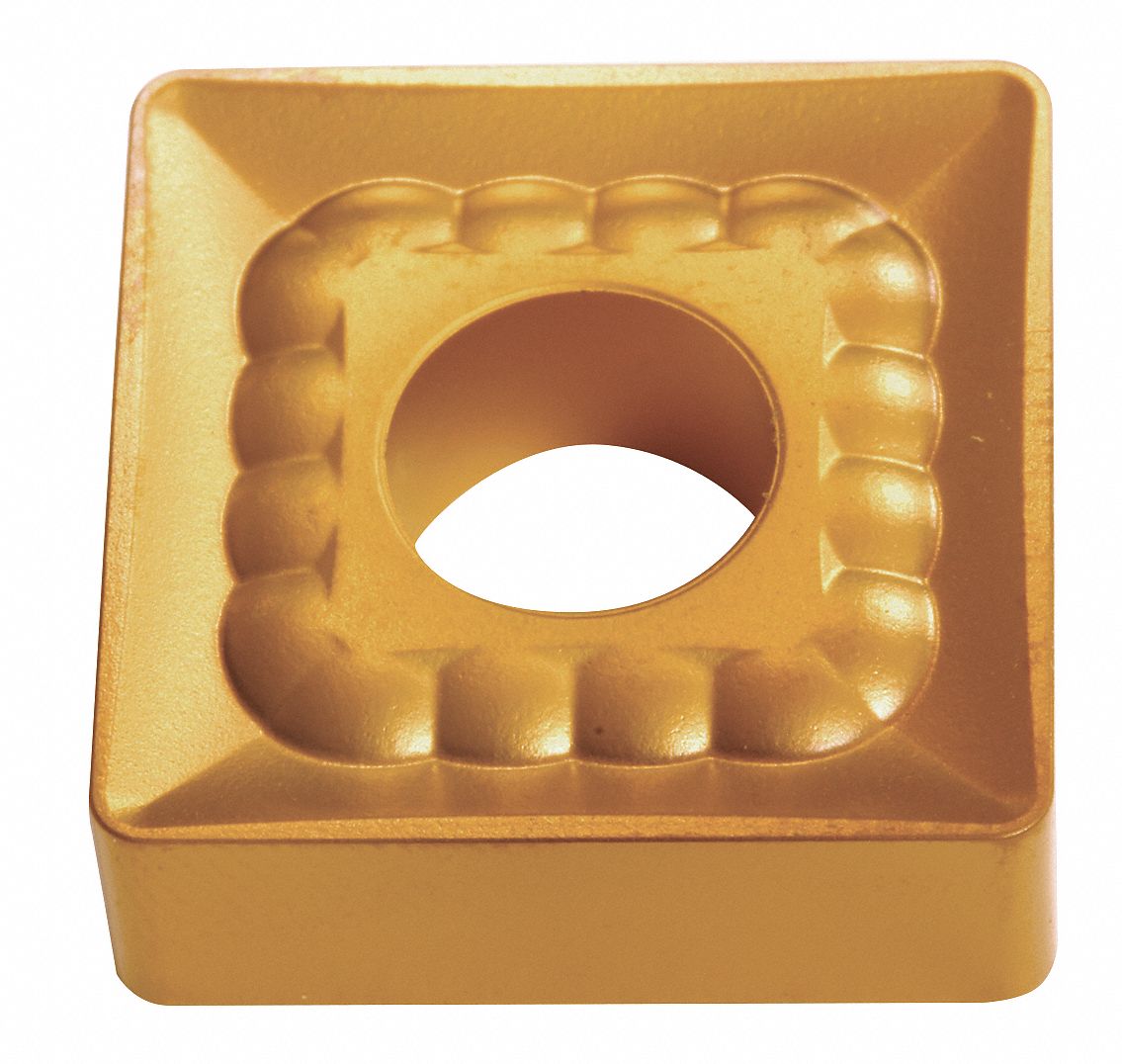 Square Turning Insert: 3/4 in Inscribed Circle, Neutral, 3/64 in Corner Radius, Al203+TiCN