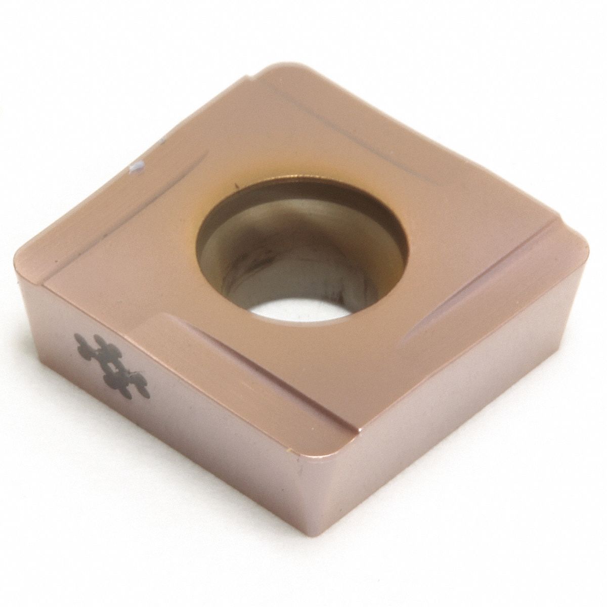 Square Turning Insert: 3/8 in Inscribed Circle, Neutral, 1/64 in Corner Radius, SPGG Insert